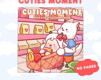 Cuties Moment Malbuch, entzückende Tiere, gemütliche Szenen (Digitaler Download)