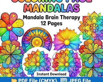 Mandala da colorare per adulti, arte zen floreale (download PDF)