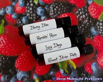 Berry Sweet Perfume Sampler Set: Four 1 ml vials, Berry perfume