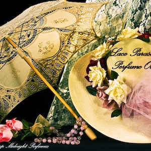LACE PARASOL Perfume Oil - Champagne and Flowers fragrance - Victorian Perfume