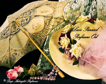 LACE PARASOL Perfume Oil - Champagne and Flowers fragrance - Victorian Perfume