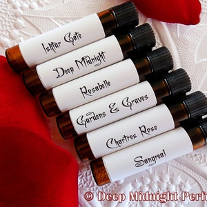 Rose Lovers Perfume Sample Set - rose perfume - artisan perfume - rose perfume oil