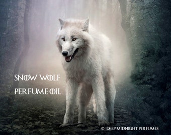 SNOW WOLF Perfume Oil: Inspired by Game of Thrones - cedarwood, leather, rosemary, dark woods, black amber - Jon Snow