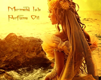 Mermaid Isle™ Perfume Oil - Ripe Mango, Passion Fruit, Ocean Water, Sea Kelp, Driftwood, Musk - Mermaid Perfume