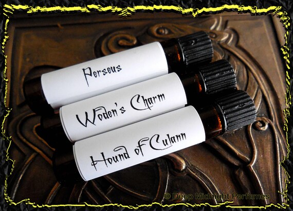 MEN OF MYTH: Perfume Sample Set of three vials, mens fragrance, perfume  samples, Fathers Day