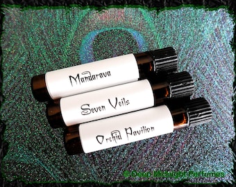 Exotic Girls™ Perfume Sampler Set - Set of Three Vials - Exotic Perfume - Fantasy Perfume — half dram (2ml) vials