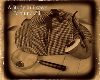 A Study in Brown Perfume Oil - Sherlock Holmes Inspired, Copal, Tonka Bean, Oak Wood Smoke, Toasted Sugar