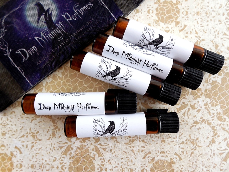 Perfume SAMPLE Set of 5 Vials: Your Choice of 5 Samples by Deep Midnight Perfumes image 1