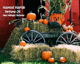 HAUNTED HAYRIDE Perfume Oil - Pumpkins, Roasted Marshmallows, Candy, Soft Hay, Frankincense - Gothic Perfume - Halloween Perfume,