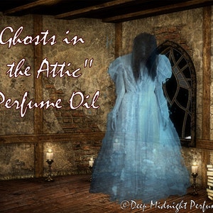 GHOSTS in the ATTIC™ Perfume Oil Red apples, autumn wind, Halloween candies, antique wood, HALLOWEEN perfume, autumn fragrance image 1