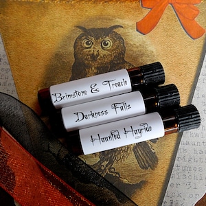 Zoete en sinistere Halloween parfum Sampler - Halloween parfum - herfstparfum - Set # 3