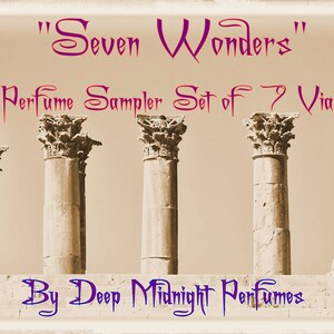 SEVEN WONDERS: Perfume Sampler Set, Seven wonders of the Ancient World, Ancient Perfume image 2