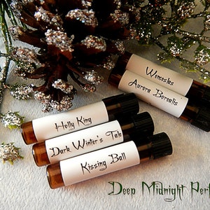 Christmas Dark & Light™ Perfume Sample Set of Five Vials, Christmas Perfume, Holiday Perfume, Winter Fragrance image 2