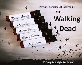 WALKING DEAD inspired PERFUME Sampler - Set #1 — half dram (2ml) vials