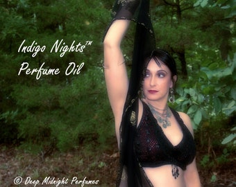 Olejek perfumowany INDIGO NIGHTS™ - kadzidło, mirra, lawenda francuska, geranium, piżmo wschodnie, cynamon, kolendra, wanilia - perfumy Fantasy