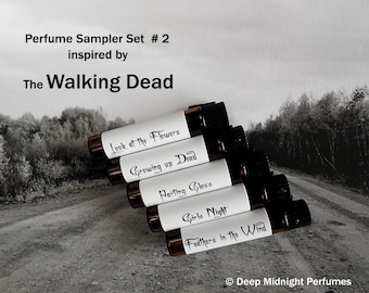 WALKING DEAD inspired PERFUME Sampler - Set #2 — half dram (2ml) vials