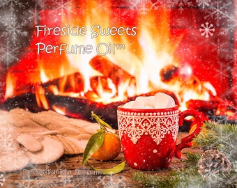 FIRESIDE SWEETS™ Perfume Oil -NEW- Oakwood Fire, Milk Chocolate, Grand Marnier, Milk, Marshmallow Cream - Winter Perfume - Christmas Perfume