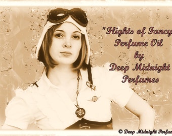 Flights of Fancy Perfume Oil - Mahogany Wood, Amber, Lavender, Brown Sugar, Oak - Steampunk Perfume
