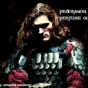 PENDRAGON Perfume Oil - Sensual Woods, Spikenard, Dragon&#39;s Blood, Light Apple - Medieval Perfume - Legends of the Grail Perfume - Merlin