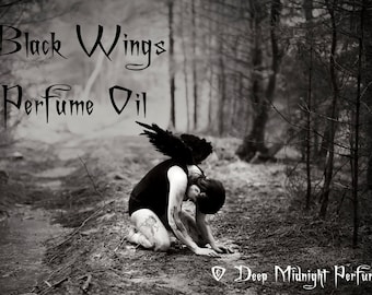 BLACK WINGS™ Perfume Oil: Supernatural inspired perfume - black leather, decayed roses, dark patchouli, guggal incense, dark woods, musk