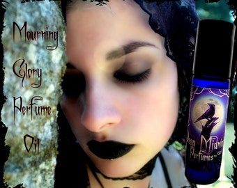 MOURNING GLORY™ Perfume Oil - Funeral Lilies, Vetiver, Woods, Wet Soil, Rain - Gothic Perfume - Victorian Mourning Perfume