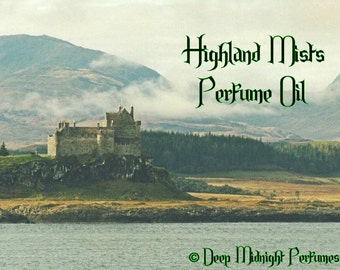 Highland Mists™ Perfume Oil - Outlander inspired - Oakmoss, smoked peat, heather, woods, ozone - Scotland