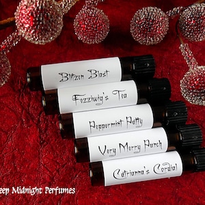 A Toast to the Holidays - Christmas Perfume - Perfume Sample Set of Five Vials - Holiday Perfume - Winter Fragrance