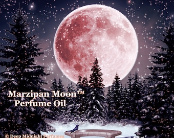 MARZIPAN MOON™ Perfume Oil -NEW- Marzipan Almond, Blood Orange, Dragon’s Blood, Arctic Berries, Fruits - Winter Perfume - Christmas Perfume
