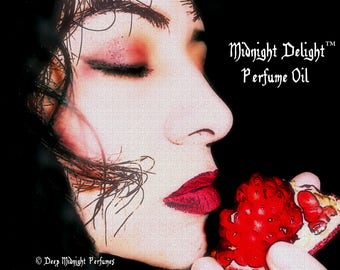 MIDNIGHT DELIGHT™ Perfume Oil - Valentines Perfume - 2018 - Amber, Pomegranate, Vanilla, Blackberry, Orchids, Tobacco Flower, Neroli