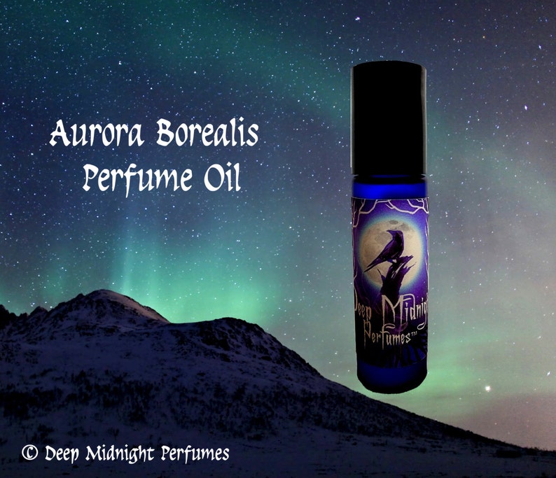 AURORA BOREALIS™ Perfume Oil Vanilla Bean, Winterberry, Musk, Mint, Sugar, Pine Winter Fragrance Christmas Perfume image 1