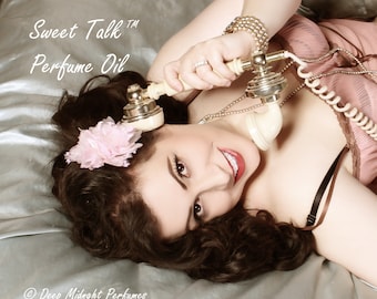 SWEET TALK™ Perfume Oil - Caramel, Spun Sugars, Pink Cocoa, White Florals, Raspberries, Blush Apricots - Fantasy Perfume - Retro Girls Set™