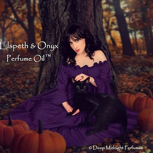 ELSPETH & ONYX™ Perfume Oil - Sweet Pumpkin, Sugared Black Amber, Blackberries, Oakwood, Cedarwood, Dark Chocolate - Halloween Perfume