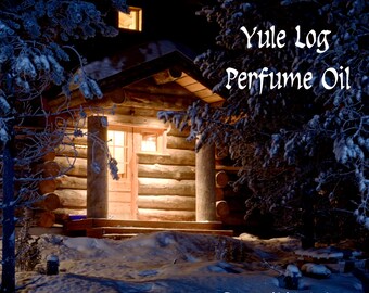 YULE LOG Perfume Oil - Frankincense, Oakwood Fire, Evergreens, Clove - Winter Fragrance - Christmas Perfume