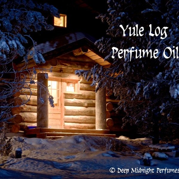 YULE LOG Perfume Oil - Frankincense, Oakwood Fire, Evergreens, Clove - Winter Fragrance - Christmas Perfume