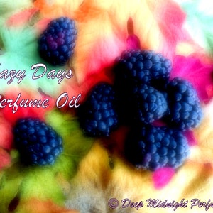 Lazy Days Perfume Oil: Lush blackberries, autumn leaves, clove, woods, chardonnay, berry perfume