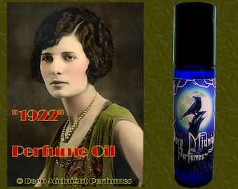 1922  Perfume Oil - Flapper Perfume - Sweet Tobacco, Gardenia, Wood, Musk, Bourbon Whiskey, Berries - Roaring Twenties Perfume