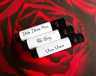 Vixen Girls™ Perfume Sample Set - Gothic Perfume - Perfume Oil - Perfume Samples