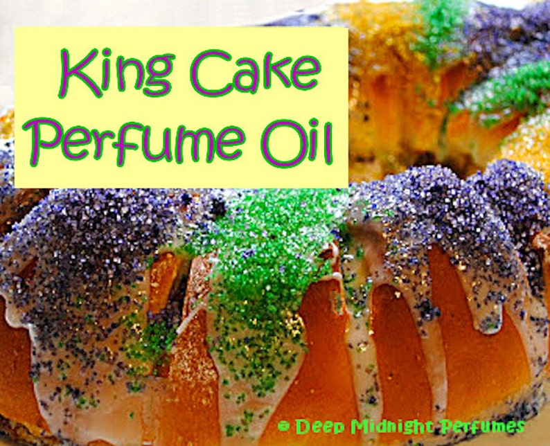 KING CAKE Perfume Oil Yeasty bread, cinnamon sugar, vanilla, cream cheese frosting, strawberrries Mardi Gras Perfume image 3
