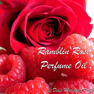 Ramblin' Rose™ Perfume Oil: Sweet, red raspberries, red roses, sandalwood, jasmine, spice, Berry Perfume image 1