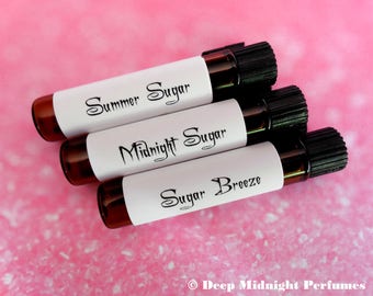 SUGAR LOVE™ Perfume Sample Set - Artisan Perfume - Sweet Perfume - Perfume Samples — half dram (2ml) vials