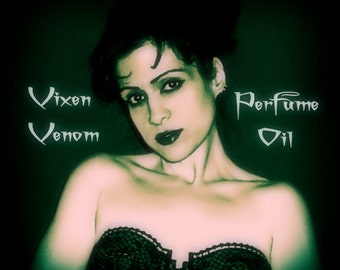 VIXEN VENOM™ Perfume Oil -  Vampire Perfume -  Amber, Vanilla, Patchouli, As Featured in the Throw A True Blood Party Book