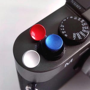 Déclencheur d'appareil photo en métal coloré : accessoires Fujifilm/Leica/Nikon