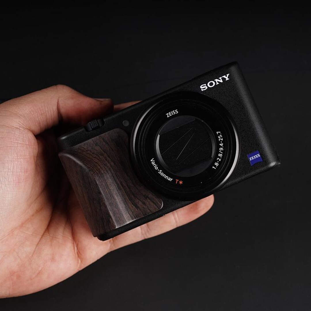 Ergonomic Oak Wood Camera Hand Grip for Sony ZV-1: 3M Adhesive Grip - Etsy