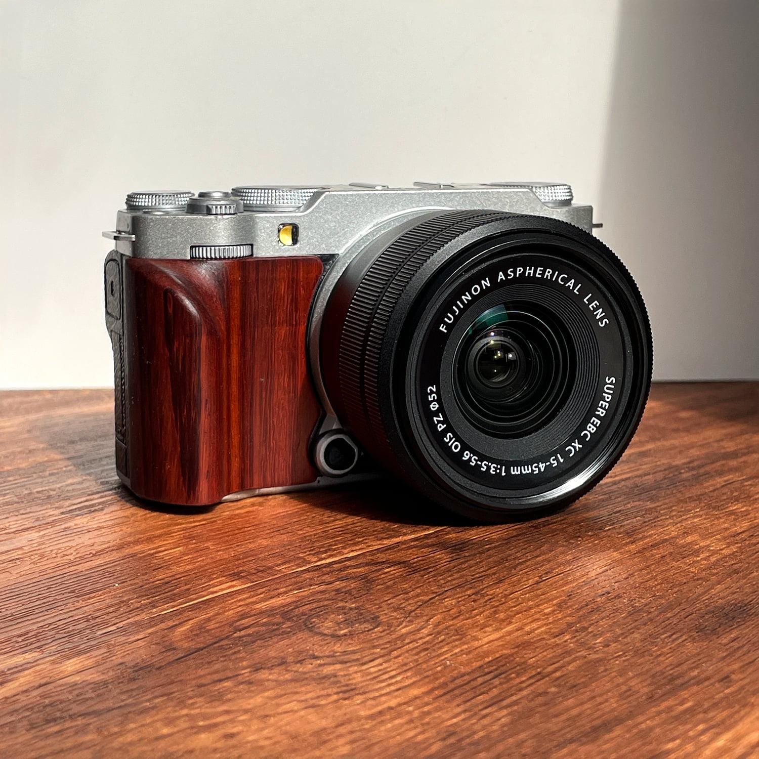 Fujifilm X-M5 Handcrafted Wooden Camera Grip, Solid Walnut Hand