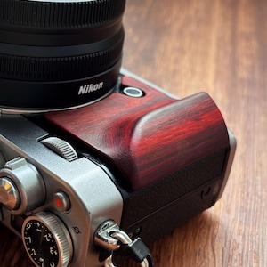 Nikon Zfc Wooden Grip, Ergonomic Oak Handgrip with 3M Adhesive, Vintage-Style Camera Accessory