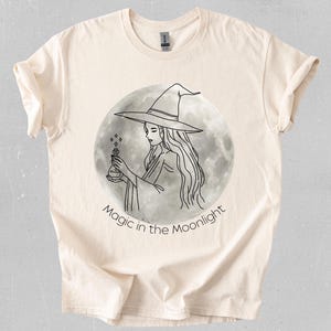Magic in the Moonlight Shirt, Celestial Witch T-shirt, Mystical Witchcore Tee, Magic Top, Potion Bottle Shirt, Trendy Witchy Gift for Her