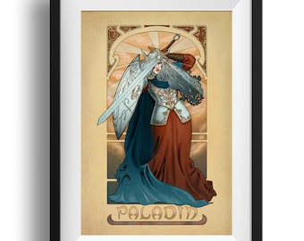 La Paladin - The Paladin - Print - Tabletop Nouveau Dungeons and Dragons Pathfinder