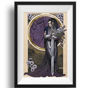 Critical Role - Forsaken - Art Nouveau Styled Print featuring Yasha of The Mighty Nein