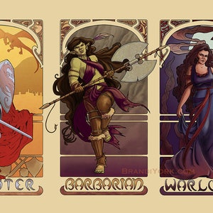 Tabletop Nouveau 20x30 Print Dungeons and Dragons Pathfinder RPG Art Nouveau image 6