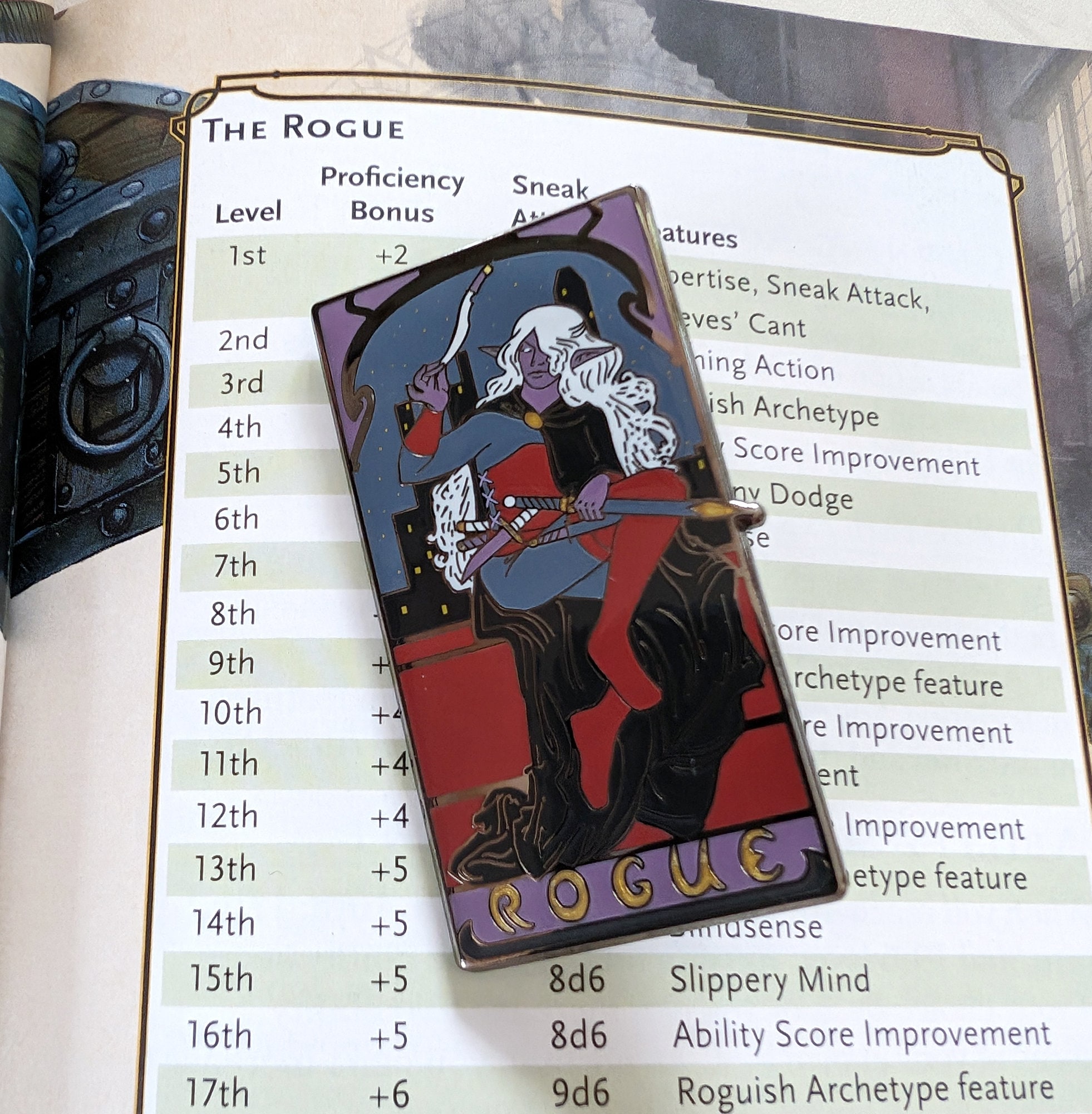 Halfeline Roublarde La Roublarde - the Rogue Enamel Pin - Tabletop Nouveau Dungeons and ...